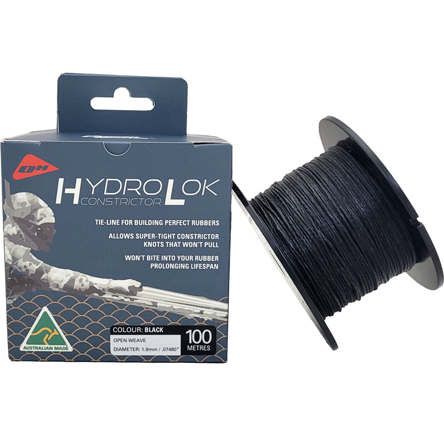 1.9mm HYDROLOK CONSTRICTOR LINE BLACK 100m SPOOL - Click Image to Close